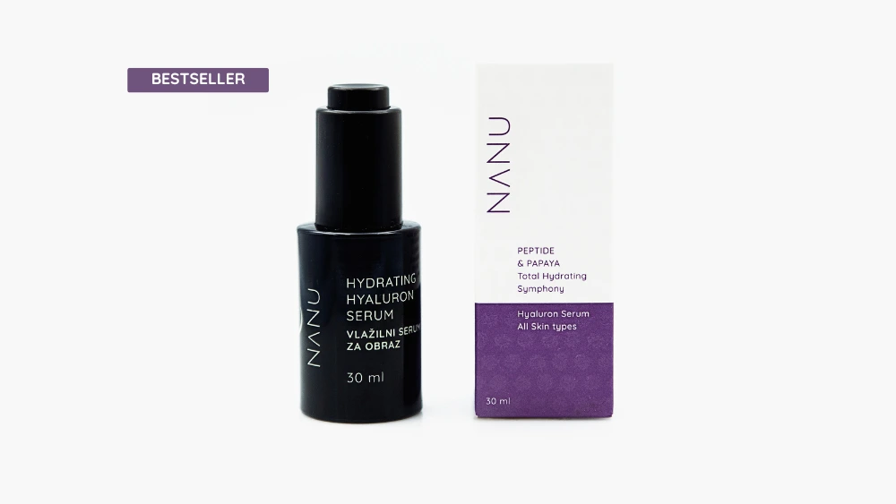 Vlažilni serum s hialuronsko kislino, peptidi in papajo
